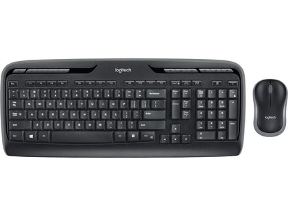 Logitech MK320 Wireless Desktop Keyboard and Mouse Combo — Entertainment Keyboard and Mouse, 2.4GHz Encrypted Wireless Connection, Long Battery Life