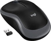 Logitech M185 Wireless Mouse, 2.4GHz with USB Mini Receiver, 12-Month Battery Life, 1000 DPI Optical Tracking, Ambidextrous, Compatible with PC, Mac, Laptop - Black