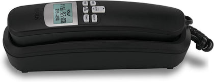 VTech CD1113 Trim style Telephone with Caller ID/Call Waiting, No AC Power Required, Easy-wall-mount, 13 Speed Dial Keys, Last Number Redial, Mute, Flash, Volume Control, Hearing Aid Compatible, Black