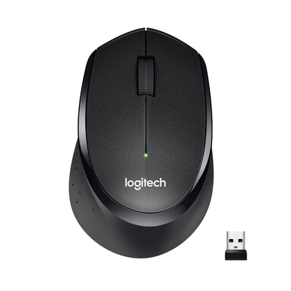 Logitech M330 Silent Plus Wireless Large Mouse (Black)