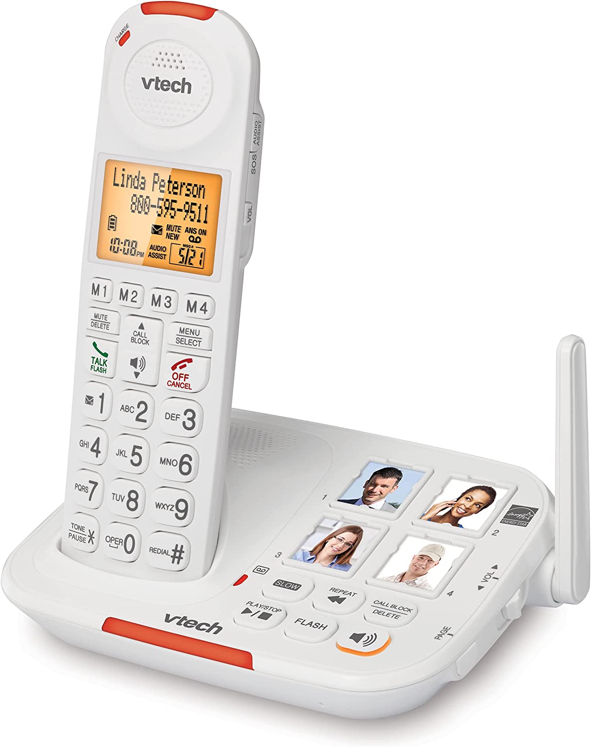 Vtech White Cordless Phone with Caller ID & Answering Machine