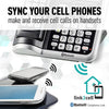 Panasonic Link2Cell Bluetooth Cordless Phone System with Voice Assistant, Call Blocking and Answering Machine. DECT 6.0 Expandable Cordless System - 3 Handsets - KX-TGF573S (Black/Silver Trim)