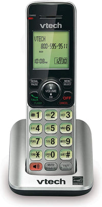 VTech CS6609 Cordless Accessory Handset - Requires a compatible phone system purchased separately (VTech CS6619, CS6629, CS6648, or CS6649),Silver/black