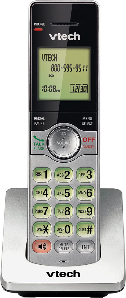 VTech CS6909 Accessory Cordless Handset for VTech 6919-x or 6929-x Series Cordless Phone Systems, Silver/Black